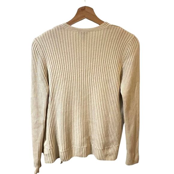 Escada Gold Metallic Wool Sweater Set Shell MED Cardigan LRG Holiday Glam Event - Picture 2 of 15